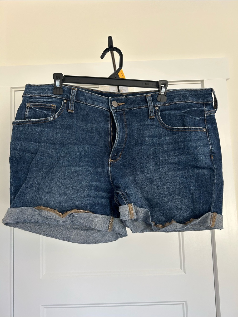 a.n.a Dark Blue Roll-Cuff Denim Shorts